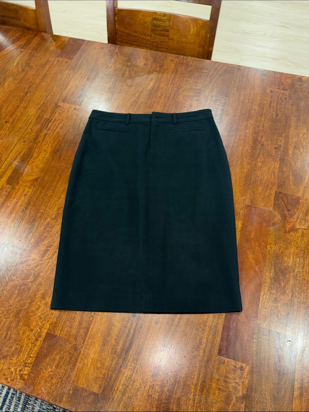 Y2K Ralph Lauren Classic Professional Black Back Button Up Pencil Skirt